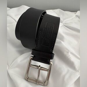 Coach Black Leather Belt Bag with Silver Buckle